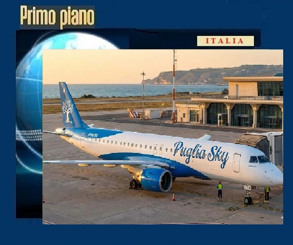 PUGLIA SKY PRENDE IL VOLO – Nuove prospettive per i collegamenti da e per Roma Milano – Caizzi Sono ottimista, solo la concorrena può portare alla riduzione del prezzo del biglietto