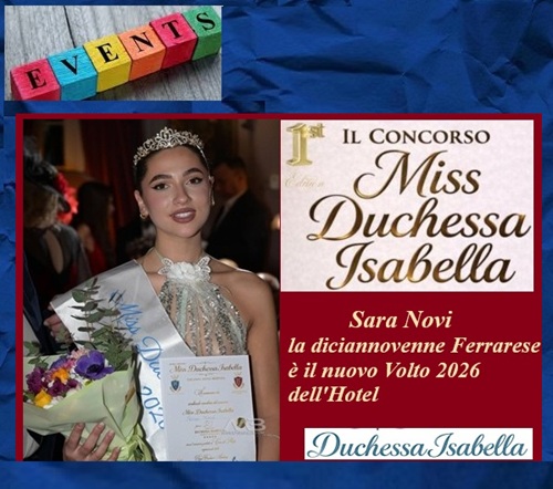 MISS DUCHESSA ISABELLA VINCE LA BORSA DI STUDIO ALLA 'ROYAL FASHION ACADEMY'