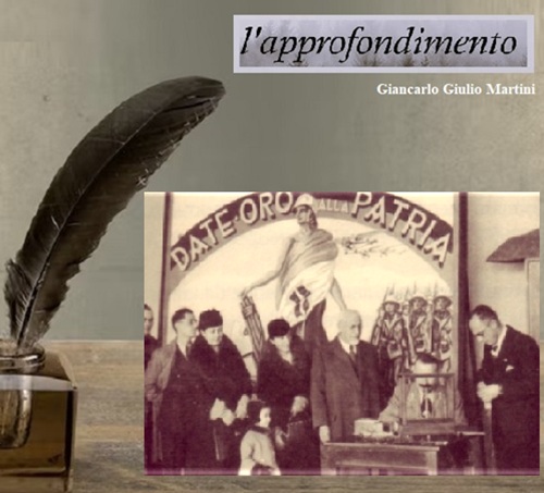 NOVANT'ANNI FA IL PLEBISCITO DELL'ORO ALLA PATRIA  - L'Invito a Donare L'Anello Nuziale Per Far Fronte Ai Danni Della Gerra    
